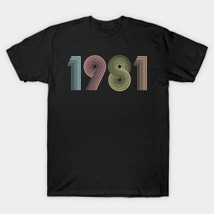 Vintage 1981 39th Birthday Gift Men Women T-Shirt